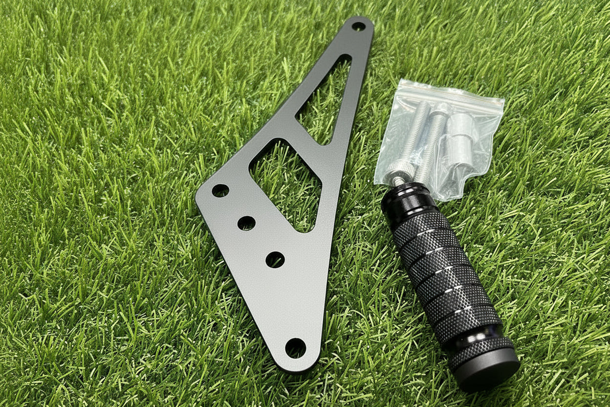 Surron Ultra Bee Shift Lock Stunt Wheelie Peg Raw Steel Black/Silver